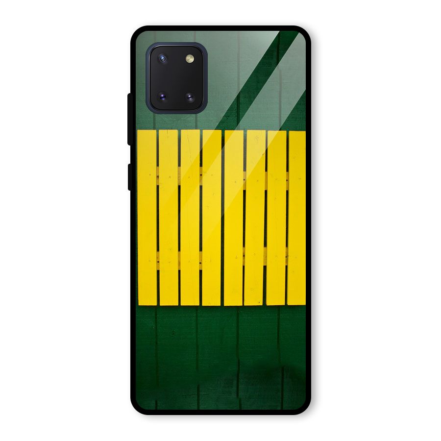 Yellow Fence Glass Back Case for Galaxy Note 10 Lite
