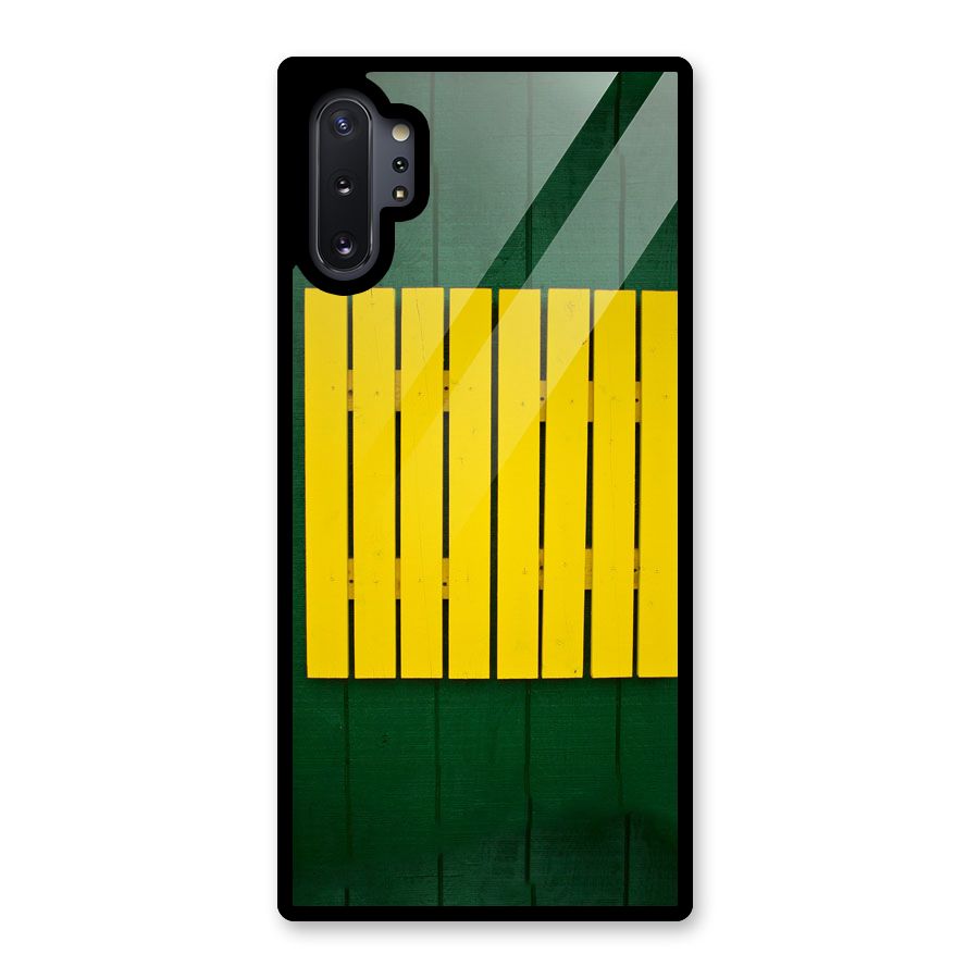 Yellow Fence Glass Back Case for Galaxy Note 10 Plus