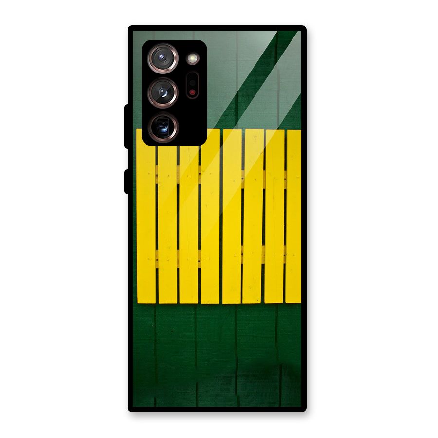 Yellow Fence Glass Back Case for Galaxy Note 20 Ultra