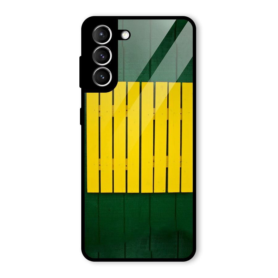 Yellow Fence Glass Back Case for Galaxy S21 5G