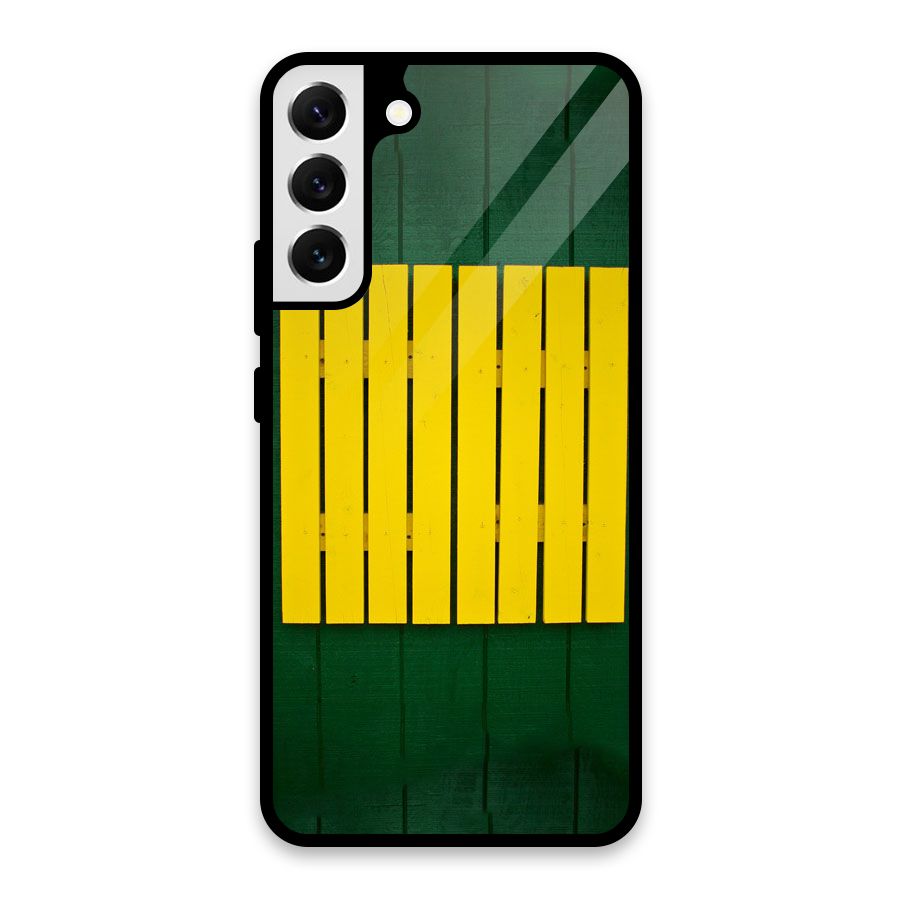 Yellow Fence Glass Back Case for Galaxy S22 Plus 5G