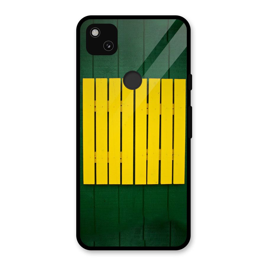 Yellow Fence Glass Back Case for Google Pixel 4a