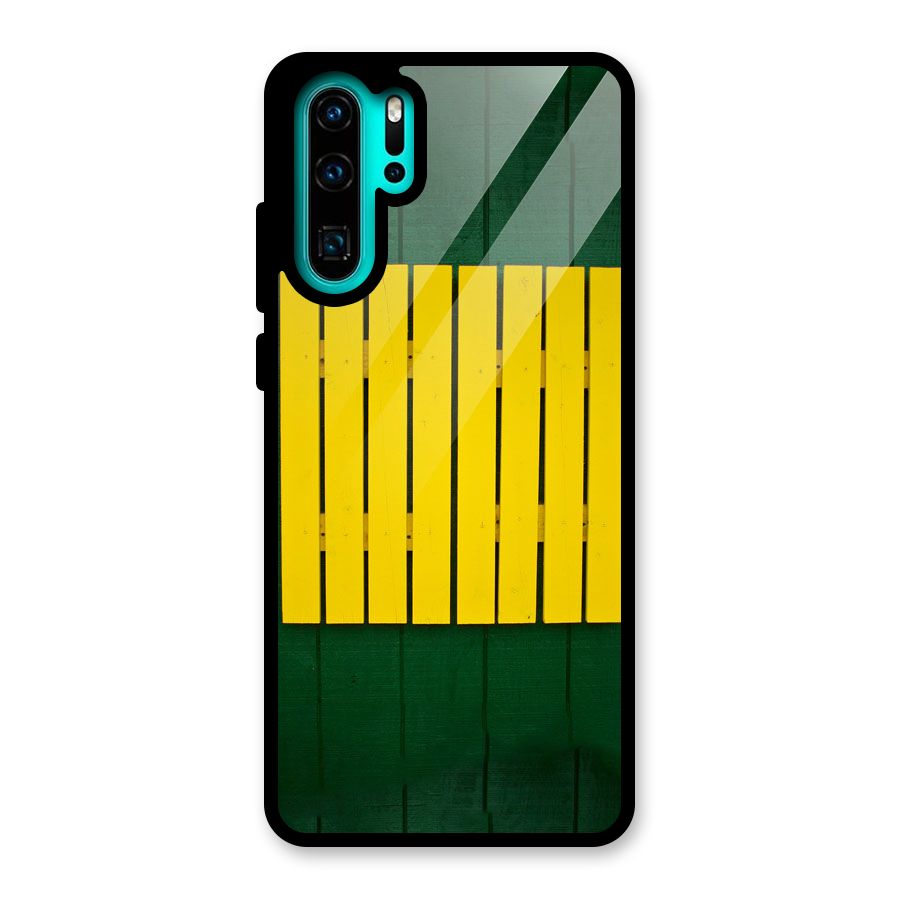 Yellow Fence Glass Back Case for Huawei P30 Pro