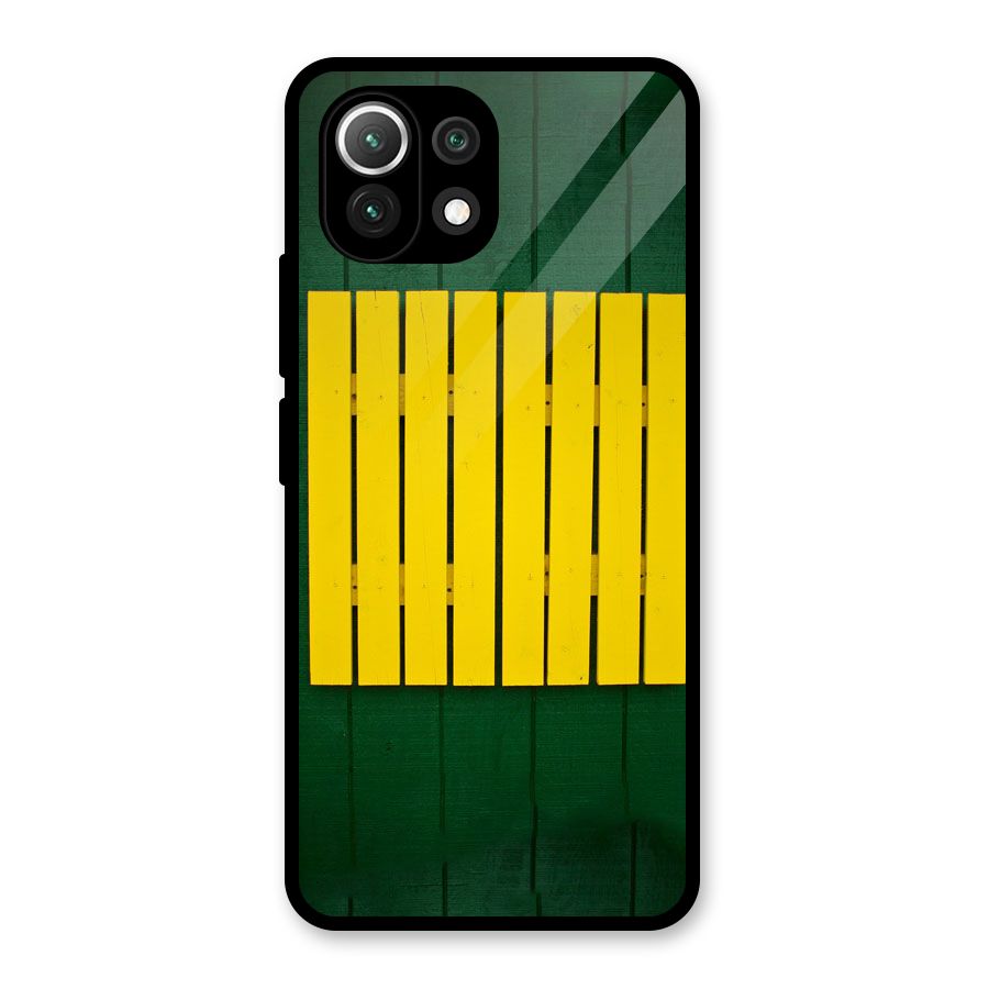 Yellow Fence Glass Back Case for Mi 11 Lite NE 5G