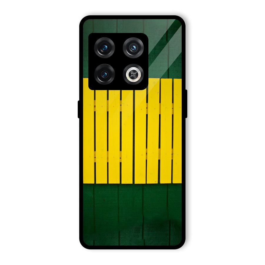 Yellow Fence Glass Back Case for OnePlus 10 Pro 5G