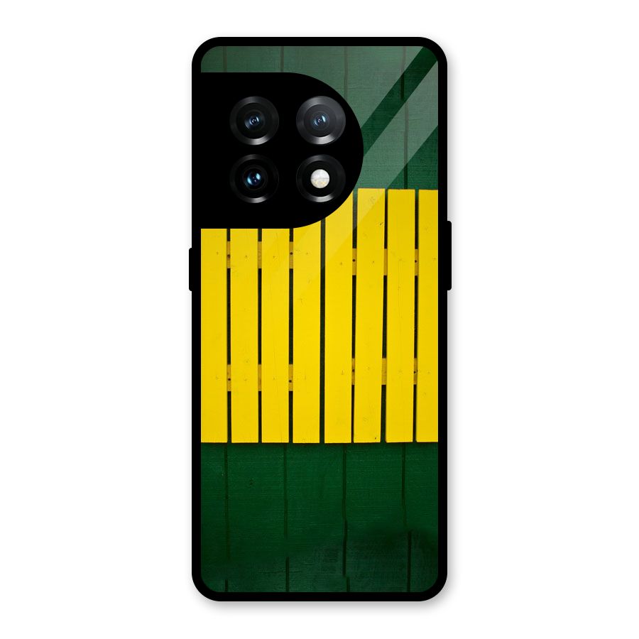 Yellow Fence Glass Back Case for OnePlus 11