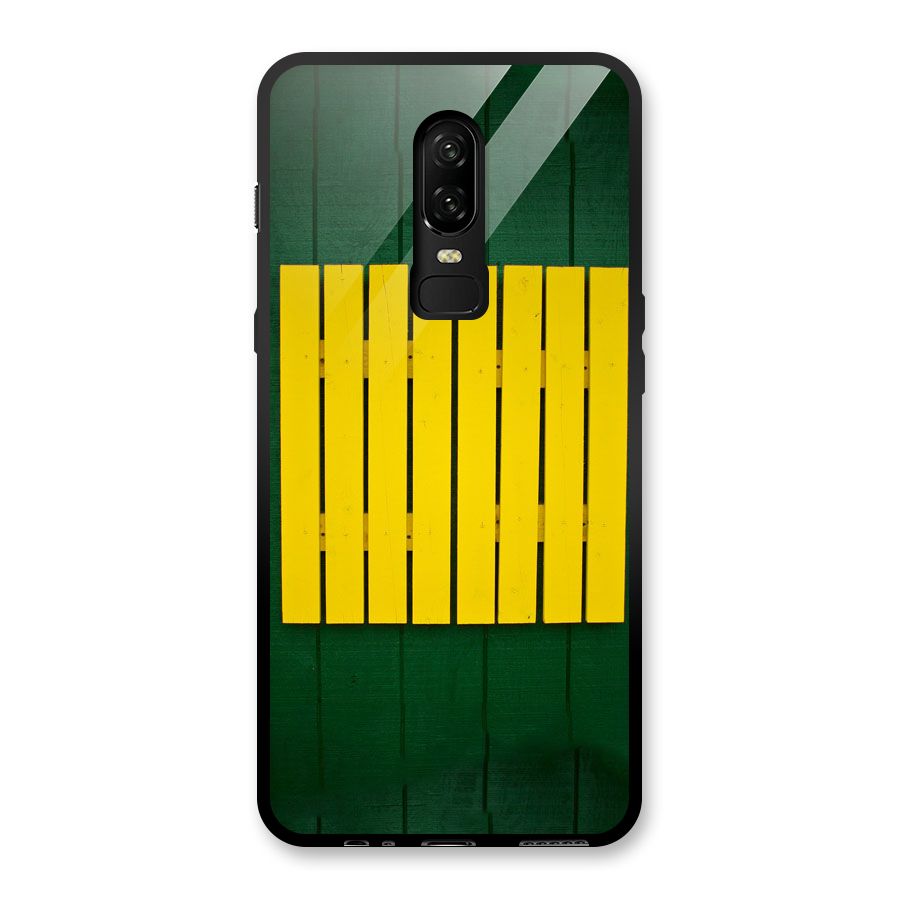 Yellow Fence Glass Back Case for OnePlus 6