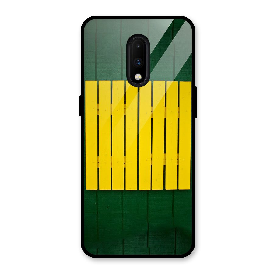 Yellow Fence Glass Back Case for OnePlus 7
