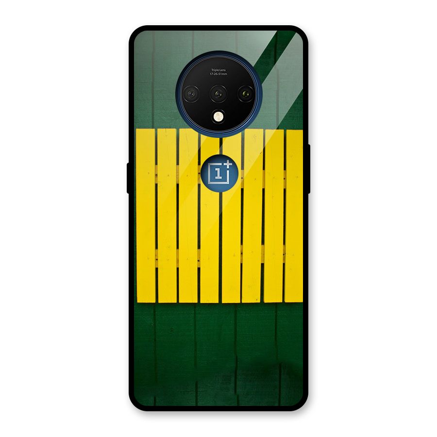 Yellow Fence Glass Back Case for OnePlus 7T