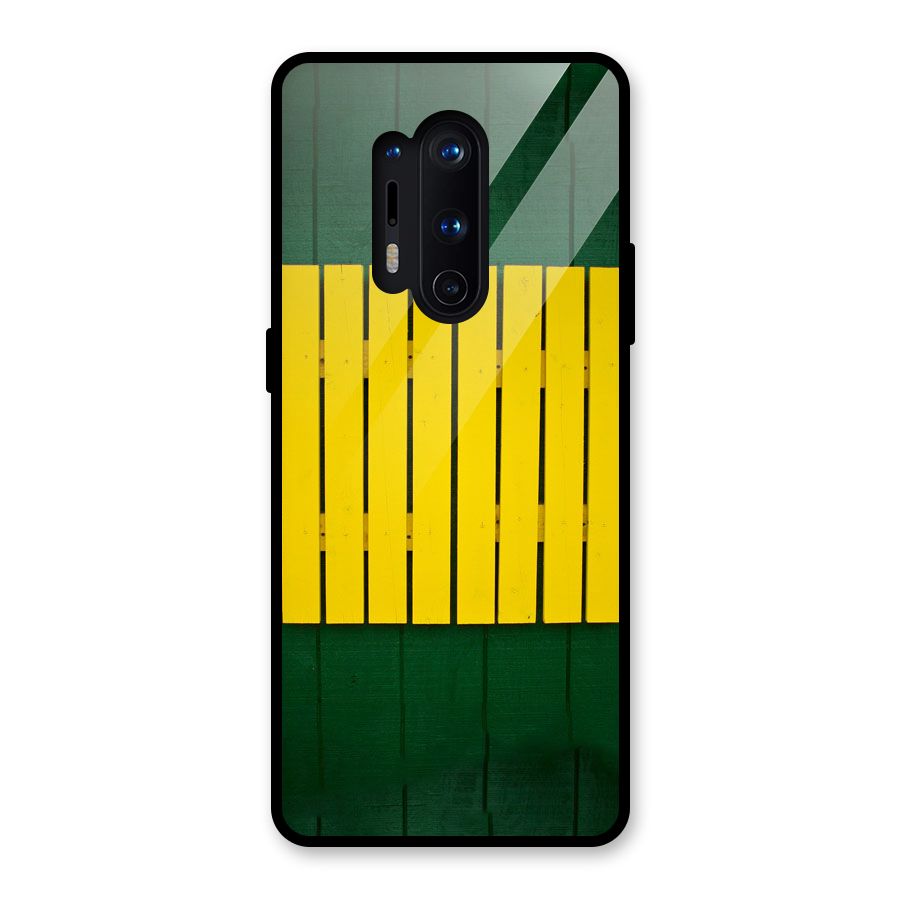 Yellow Fence Glass Back Case for OnePlus 8 Pro