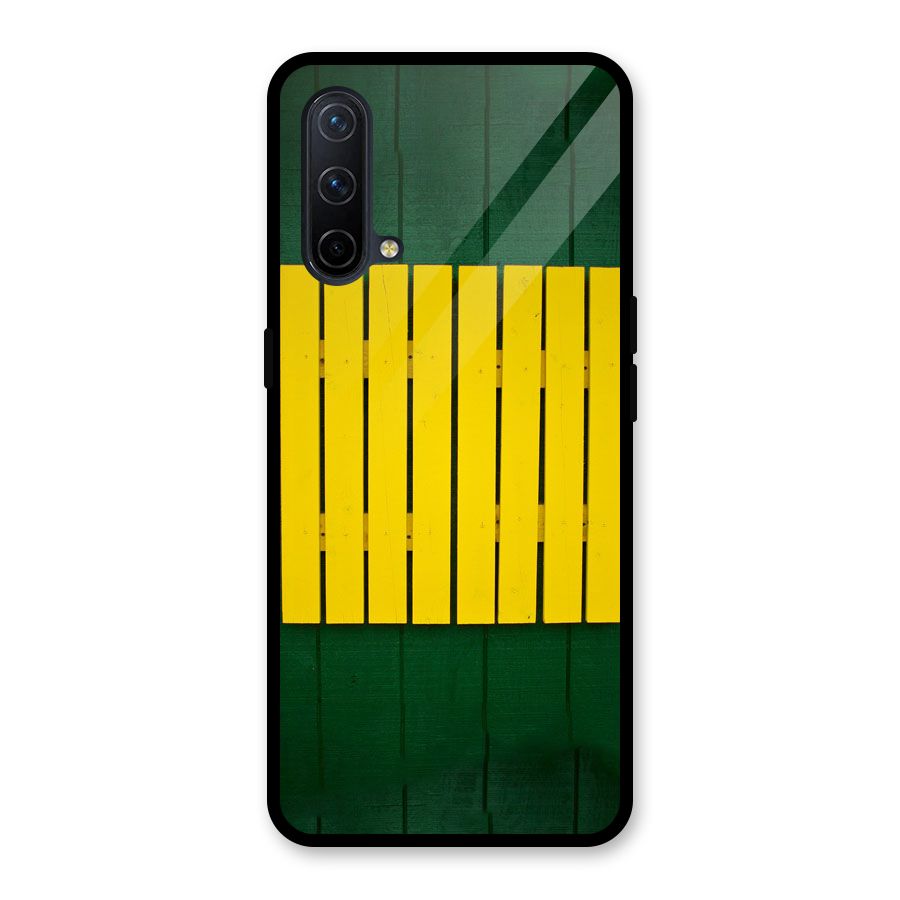 Yellow Fence Glass Back Case for OnePlus Nord CE 5G
