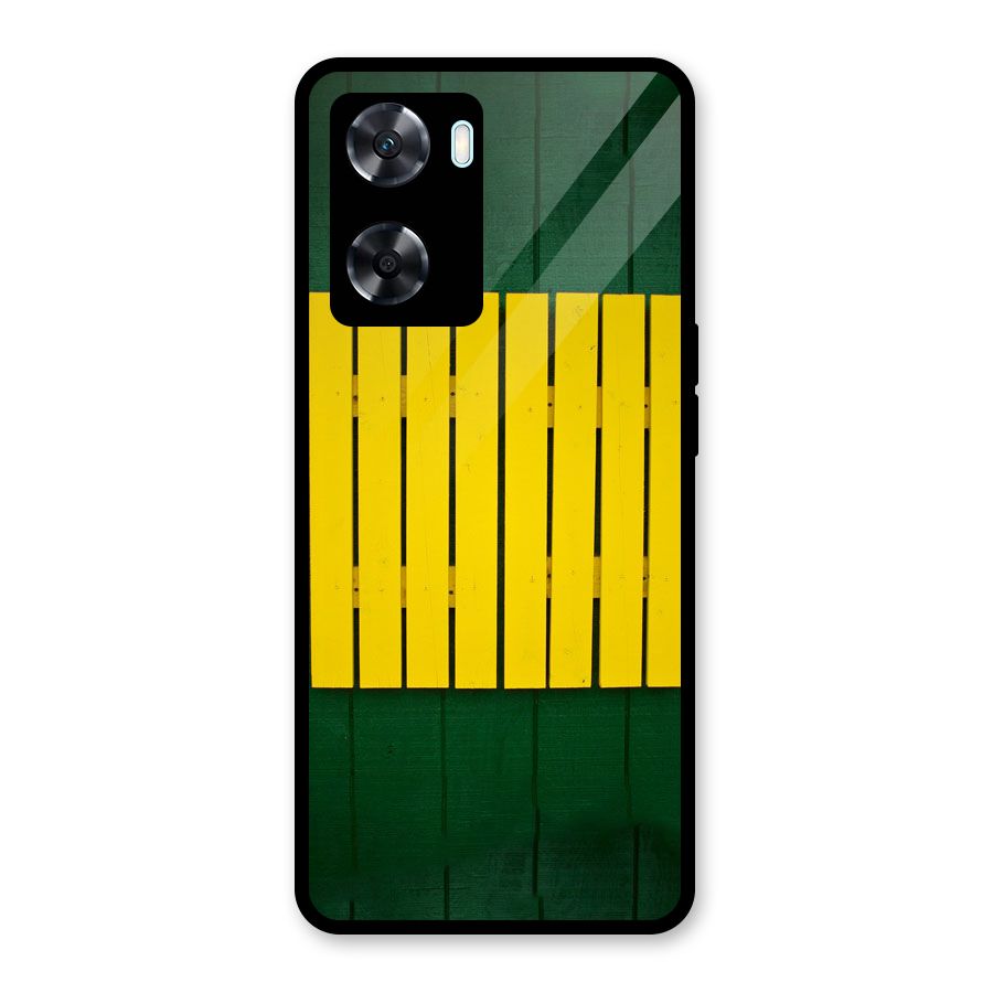 Yellow Fence Glass Back Case for Oppo A77