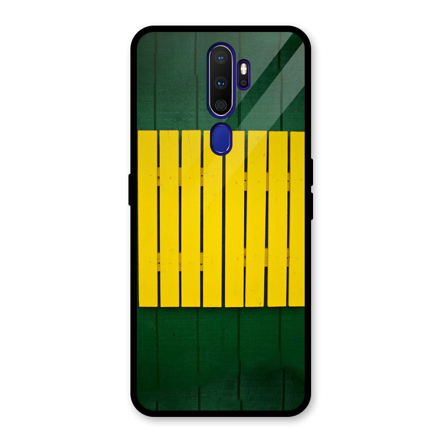 Yellow Fence Glass Back Case for Oppo A9 (2020)