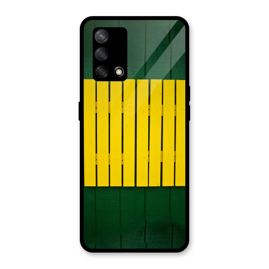 Yellow Fence Glass Back Case for Oppo F19