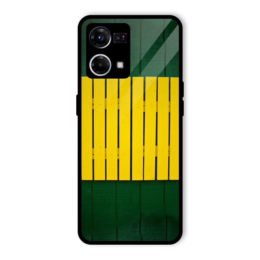 Yellow Fence Glass Back Case for Oppo F21 Pro 4G