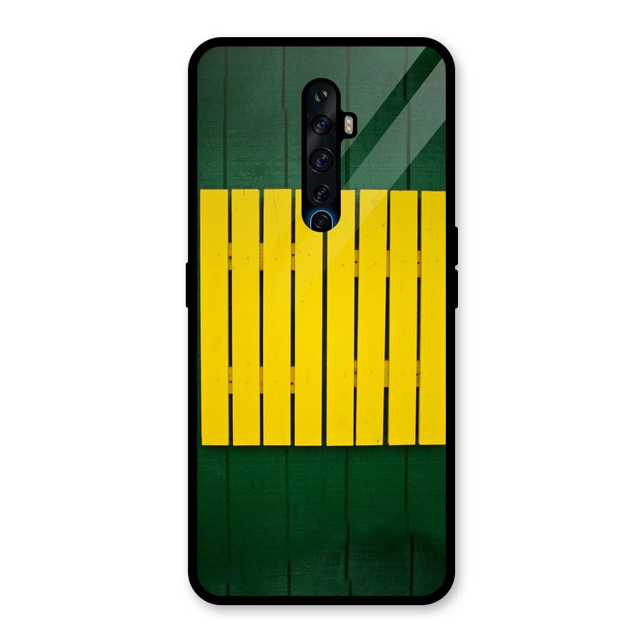 Yellow Fence Glass Back Case for Oppo Reno2 F