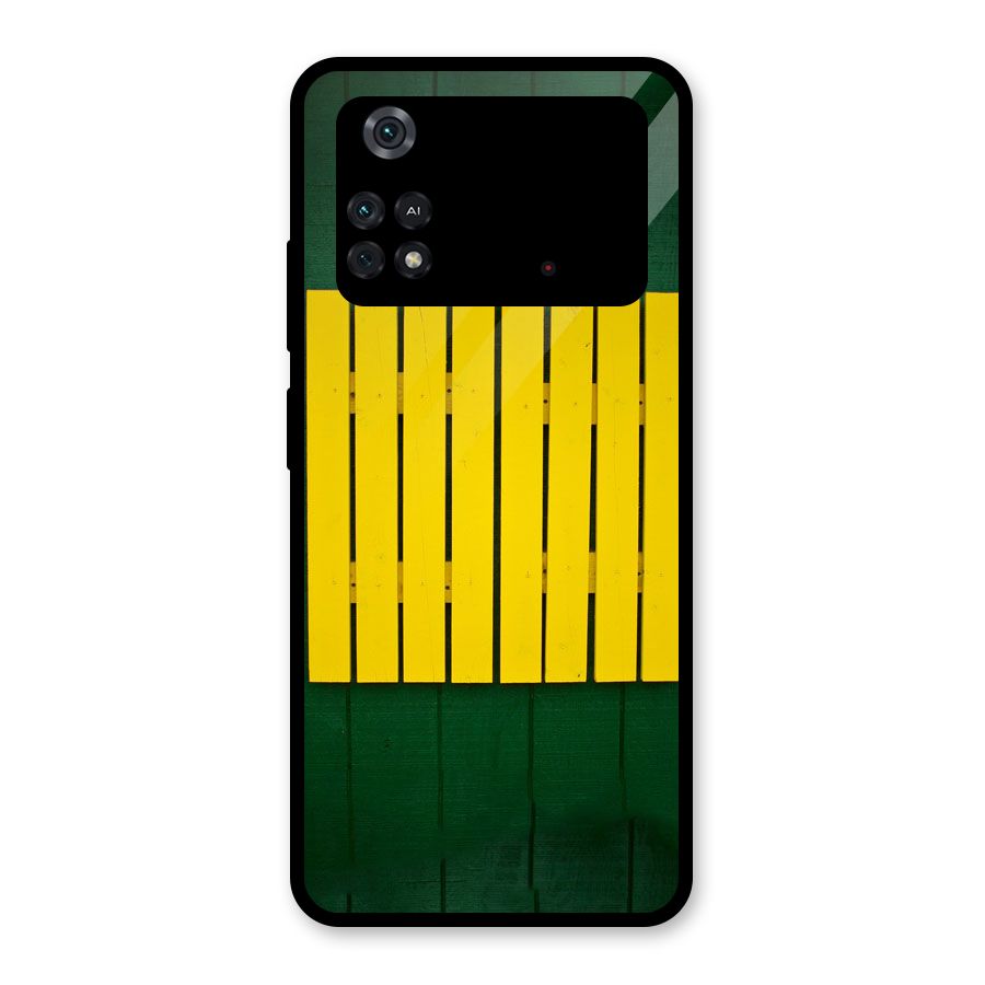 Yellow Fence Glass Back Case for Poco M4 Pro 4G