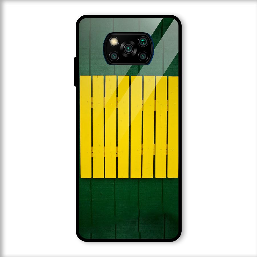 Yellow Fence Glass Back Case for Poco X3