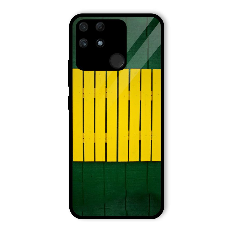 Yellow Fence Glass Back Case for Realme Narzo 50A