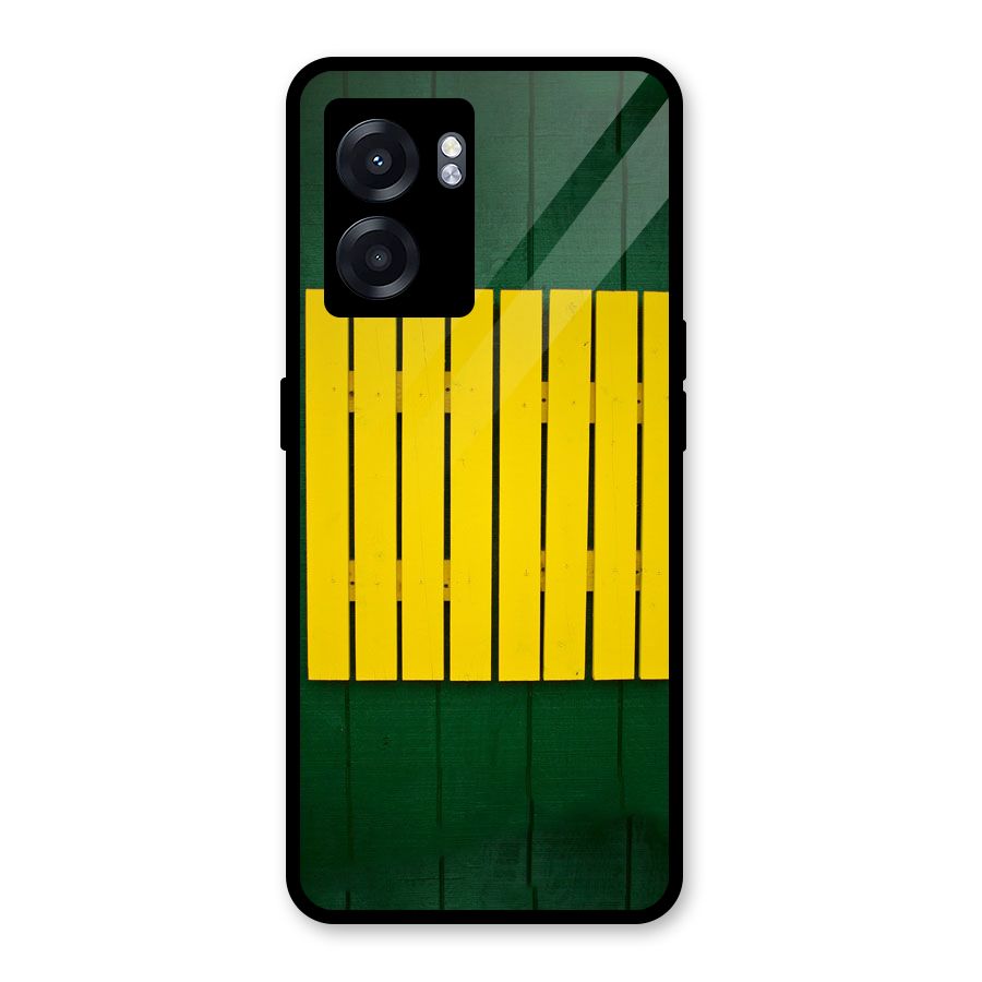 Yellow Fence Glass Back Case for Realme Narzo 50 5G