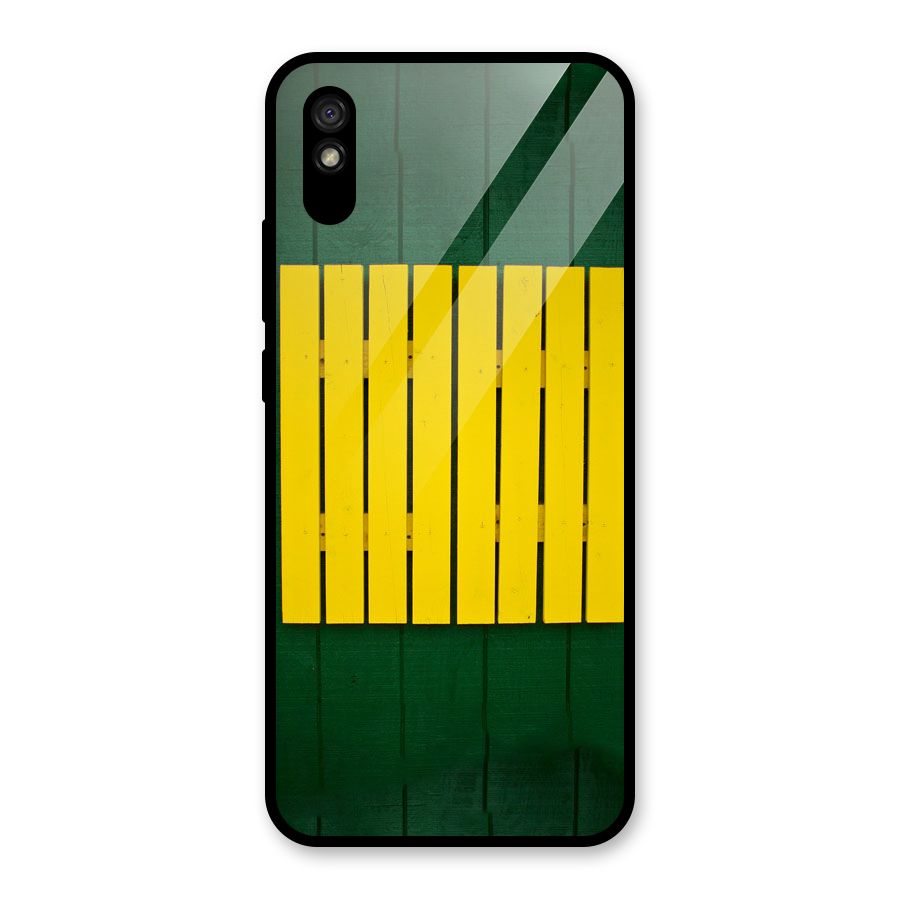 Yellow Fence Glass Back Case for Redmi 9A