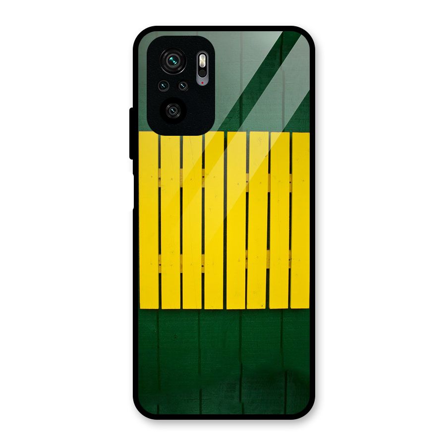 Yellow Fence Glass Back Case for Redmi Note 10S