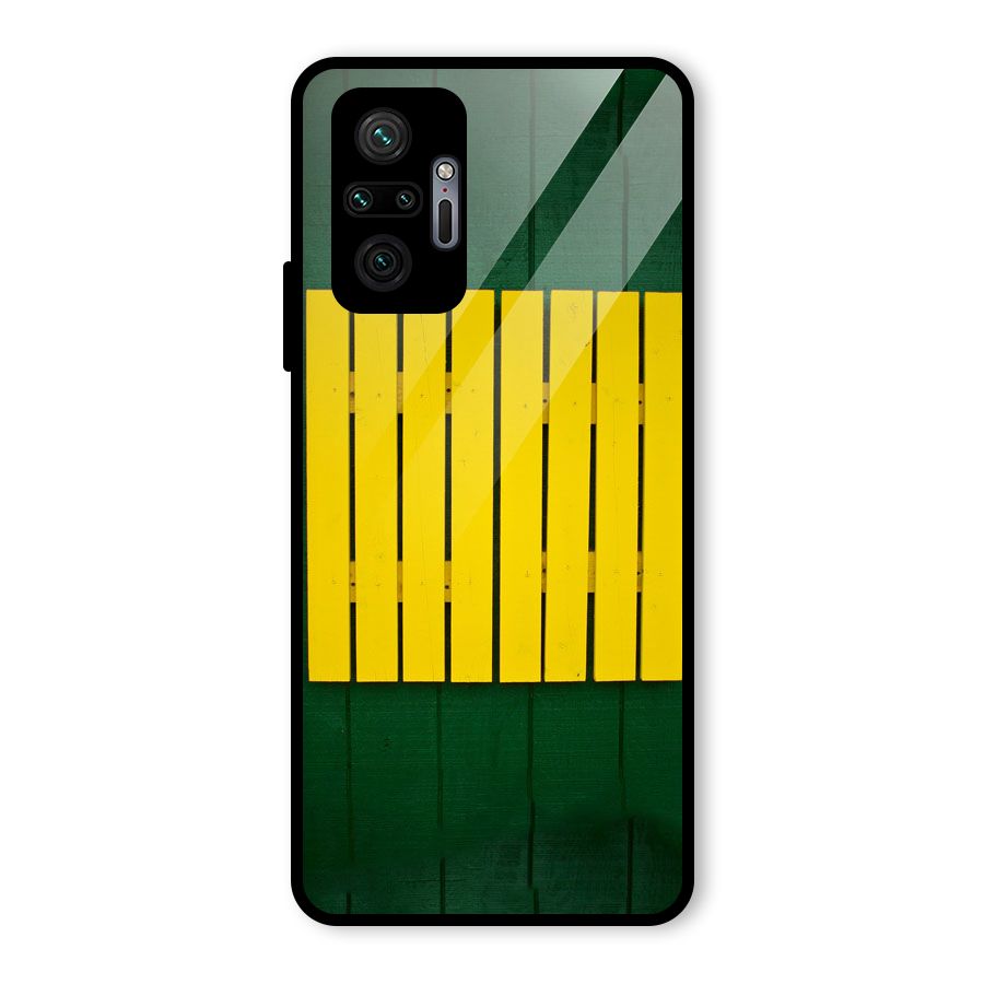 Yellow Fence Glass Back Case for Redmi Note 10 Pro