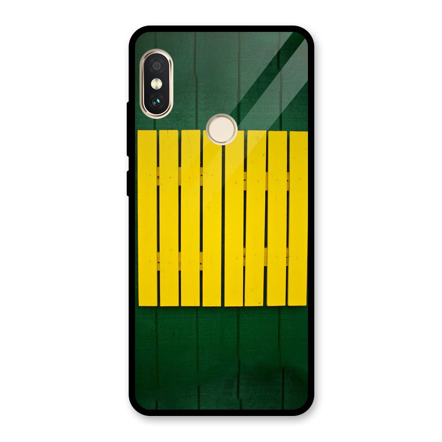Yellow Fence Glass Back Case for Redmi Note 5 Pro