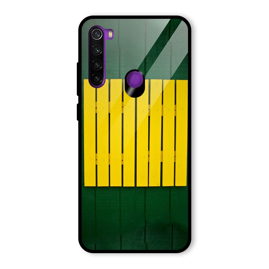 Yellow Fence Glass Back Case for Redmi Note 8