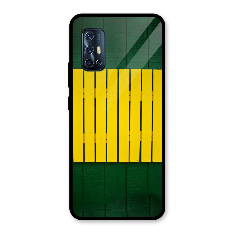 Yellow Fence Glass Back Case for Vivo V17