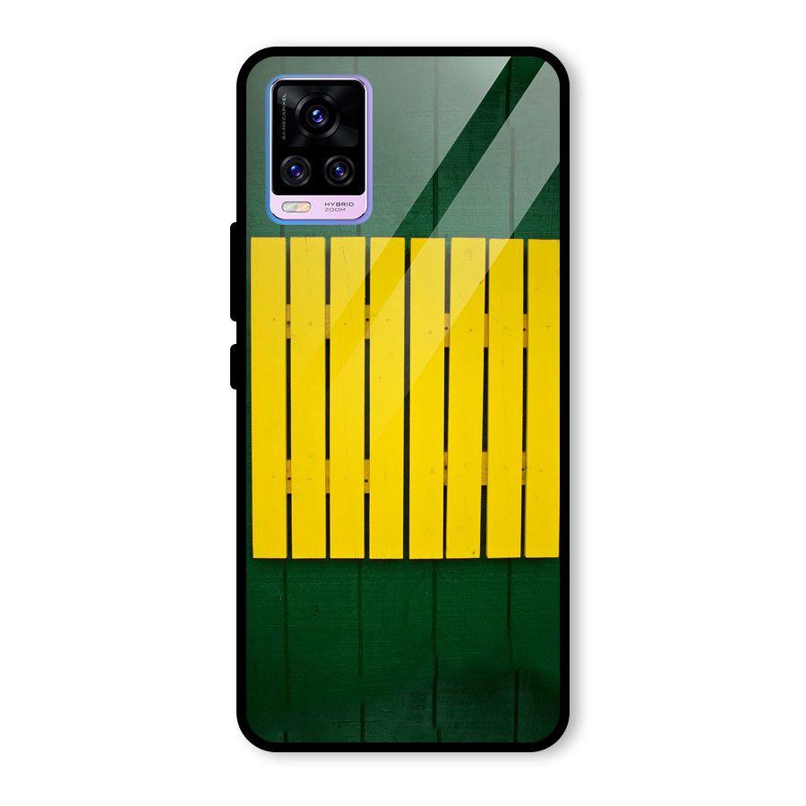 Yellow Fence Glass Back Case for Vivo V20 Pro