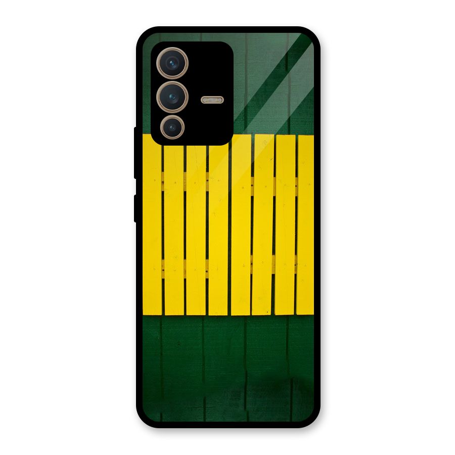 Yellow Fence Glass Back Case for Vivo V23 5G