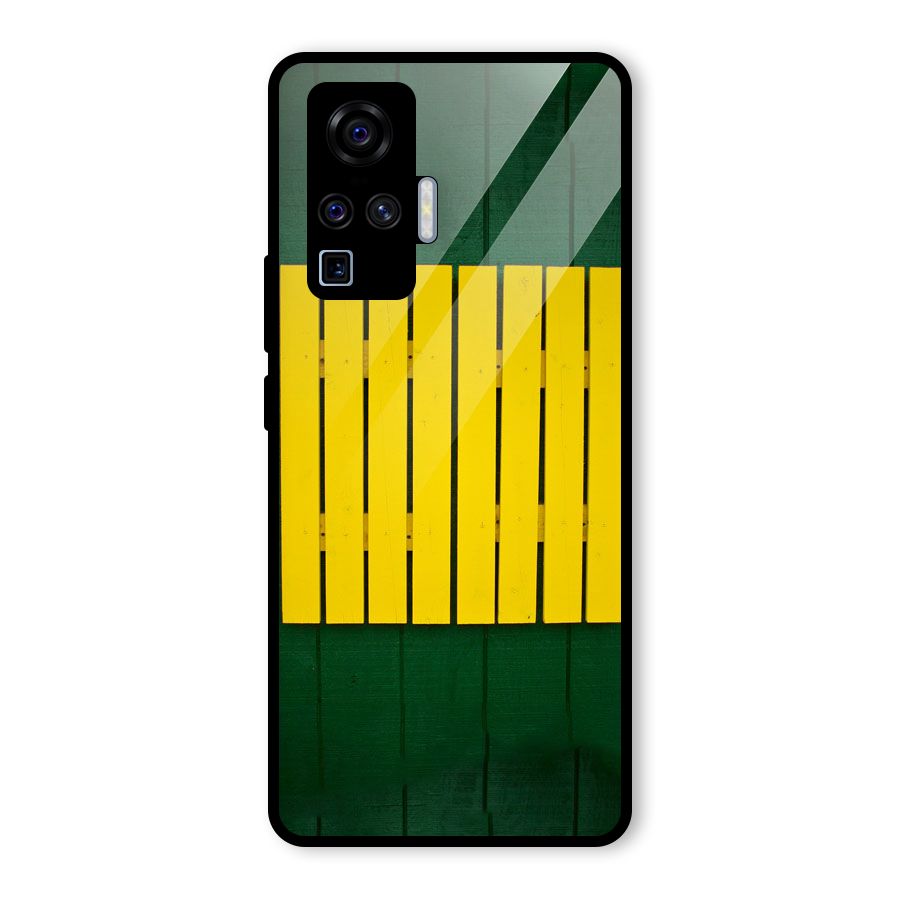 Yellow Fence Glass Back Case for Vivo X50 Pro