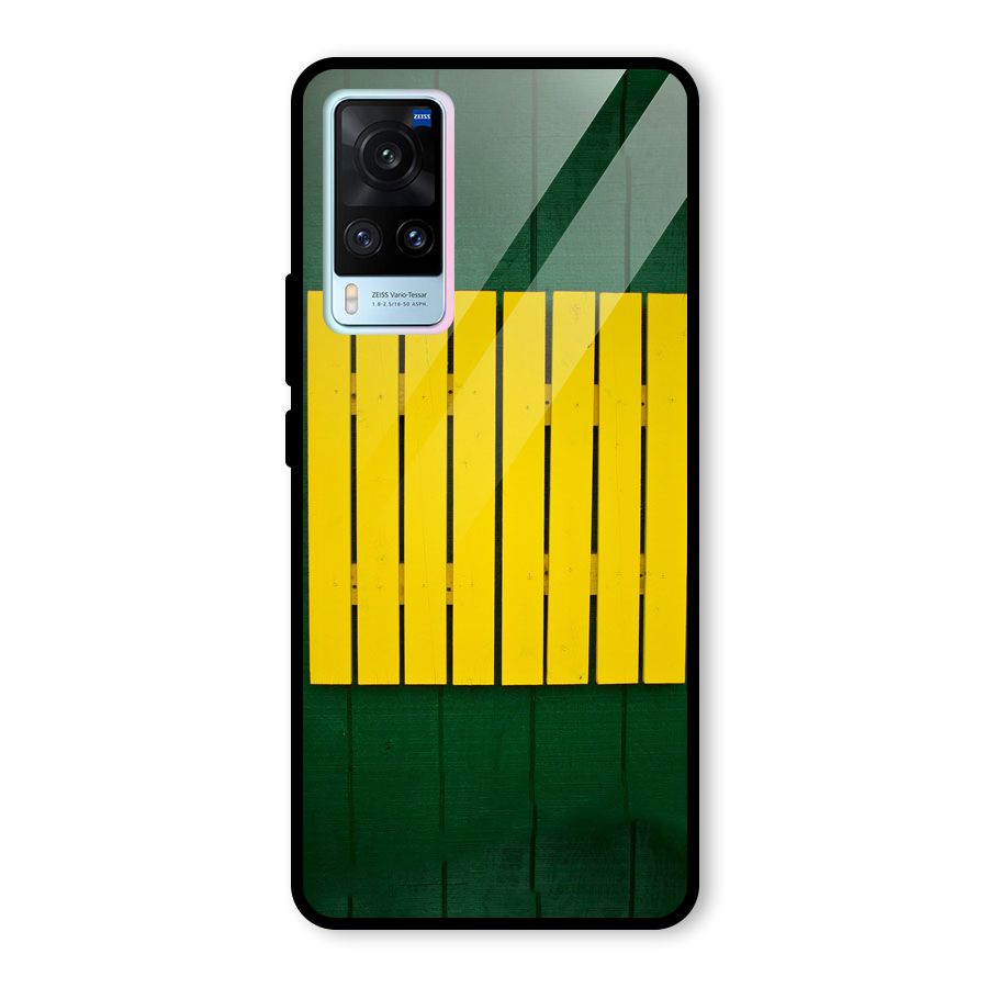 Yellow Fence Glass Back Case for Vivo X60