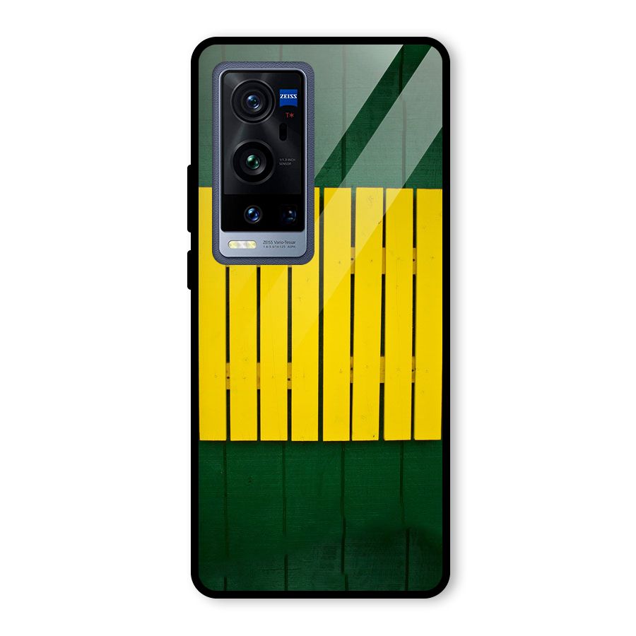 Yellow Fence Glass Back Case for Vivo X60 Pro Plus