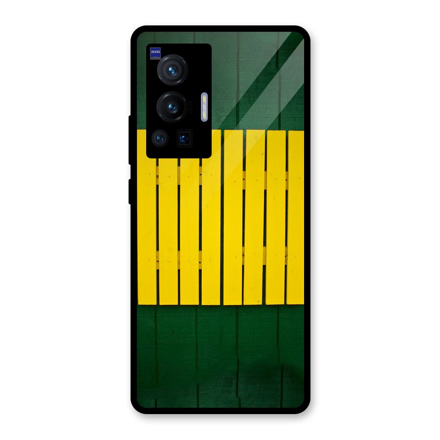 Yellow Fence Glass Back Case for Vivo X70 Pro