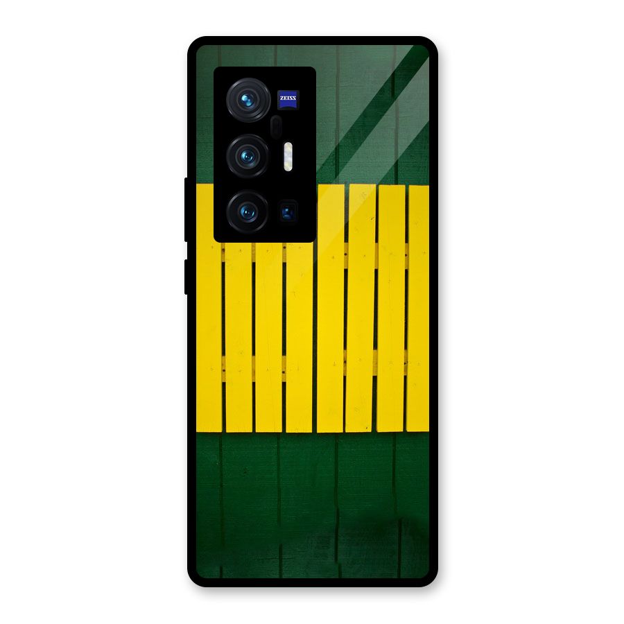 Yellow Fence Glass Back Case for Vivo X70 Pro Plus