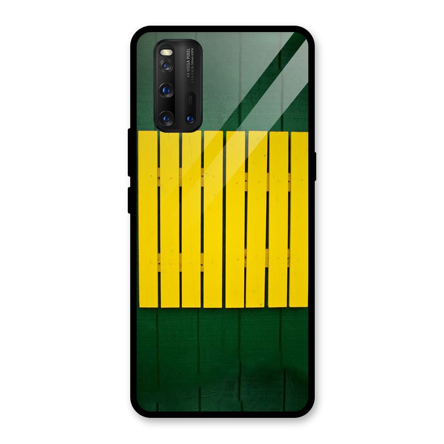Yellow Fence Glass Back Case for Vivo iQOO 3