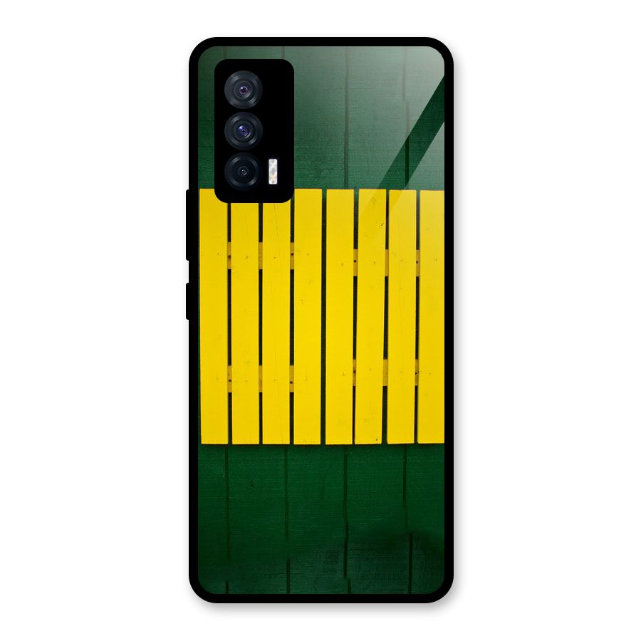 Yellow Fence Glass Back Case for Vivo iQOO 7 5G