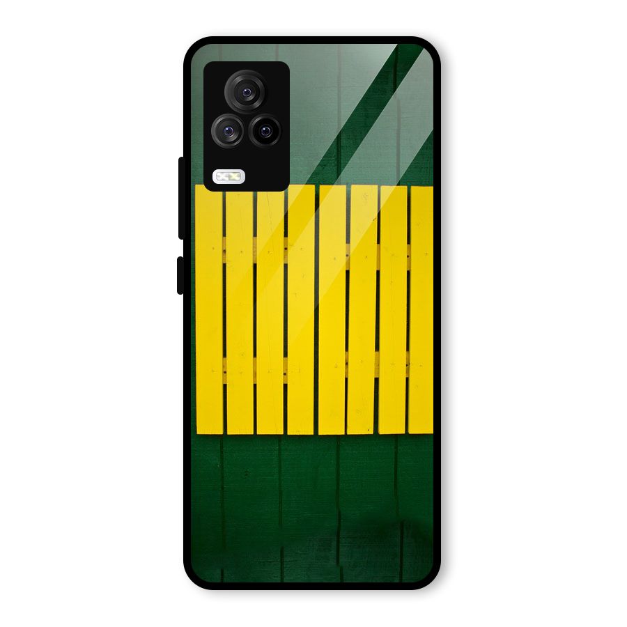 Yellow Fence Glass Back Case for Vivo iQOO 7 Legend 5G