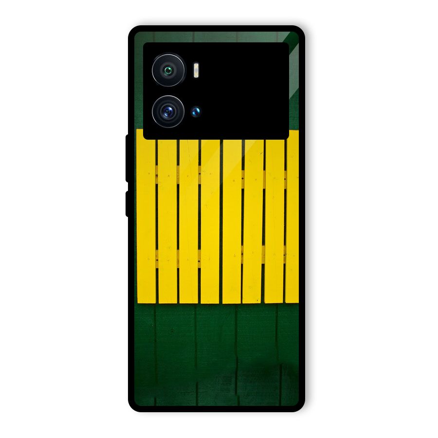 Yellow Fence Glass Back Case for Vivo iQOO 9 Pro