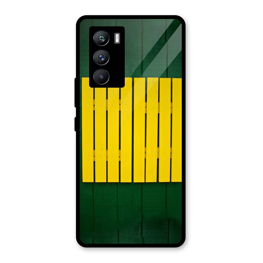 Yellow Fence Glass Back Case for Vivo iQOO 9 SE