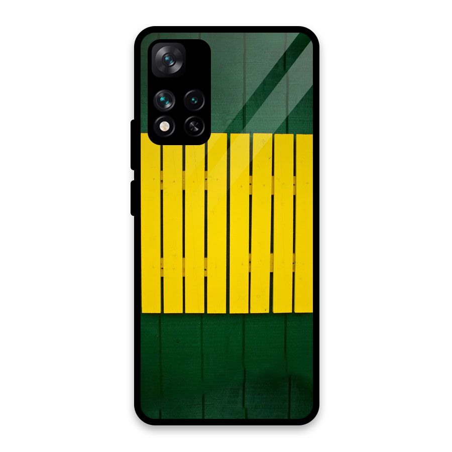 Yellow Fence Glass Back Case for Xiaomi 11i HyperCharge 5G