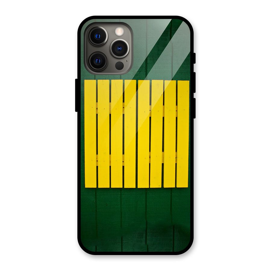 Yellow Fence Glass Back Case for iPhone 12 Pro Max