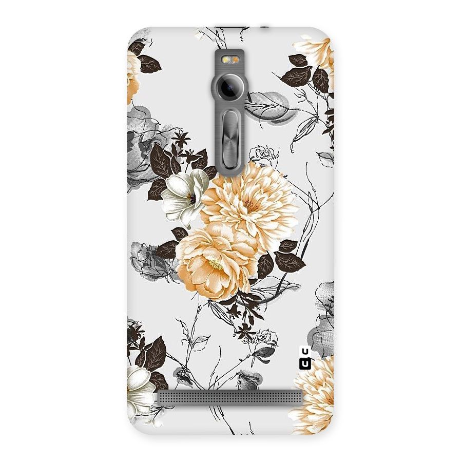 Yellow Floral Back Case for Asus Zenfone 2