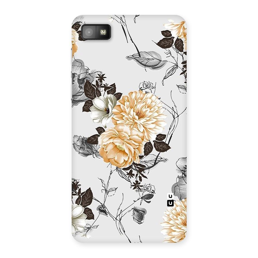 Yellow Floral Back Case for Blackberry Z10