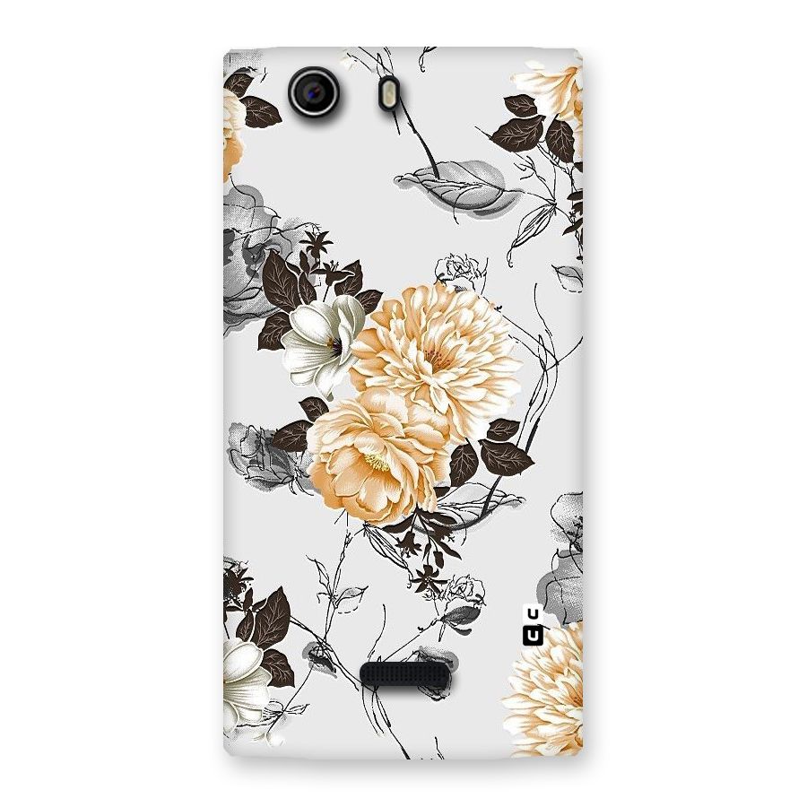 Yellow Floral Back Case for Canvas Nitro 2 E311