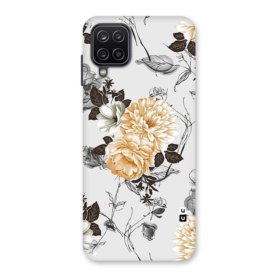 Yellow Floral Back Case for Galaxy A12