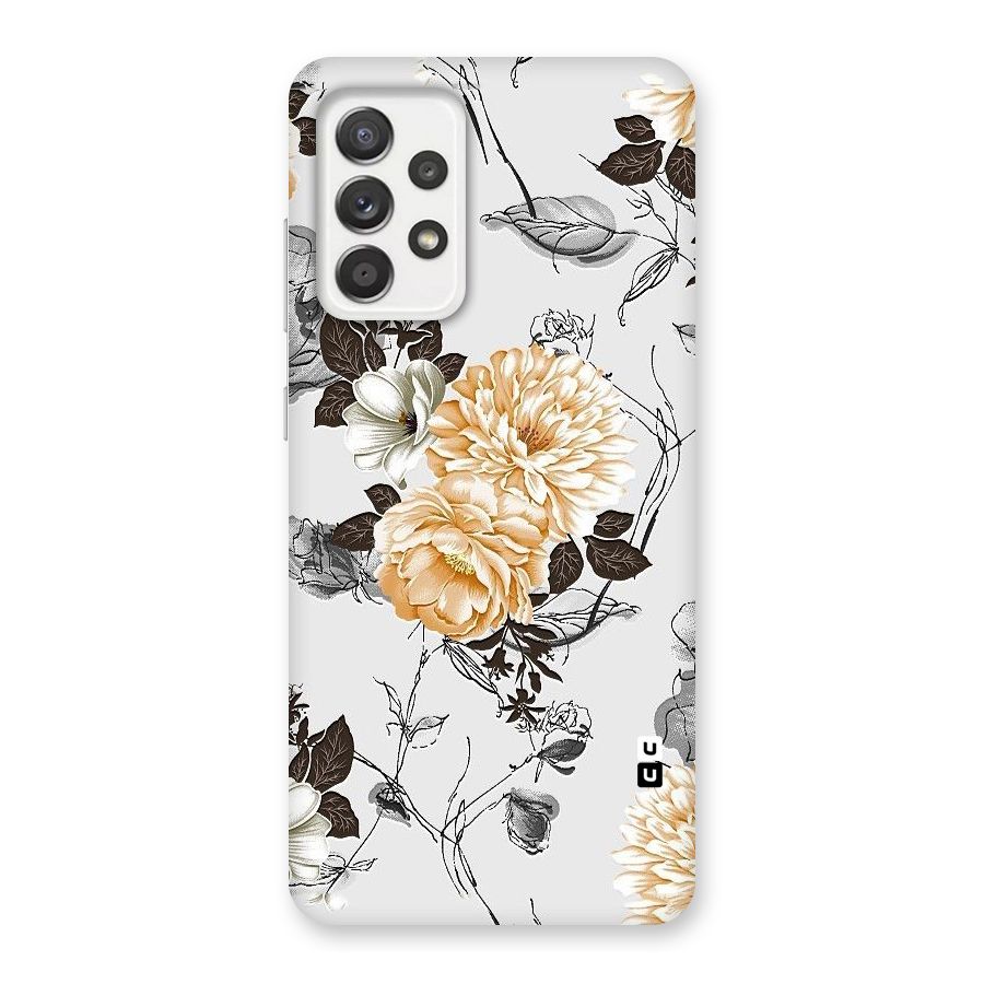 Yellow Floral Back Case for Galaxy A52