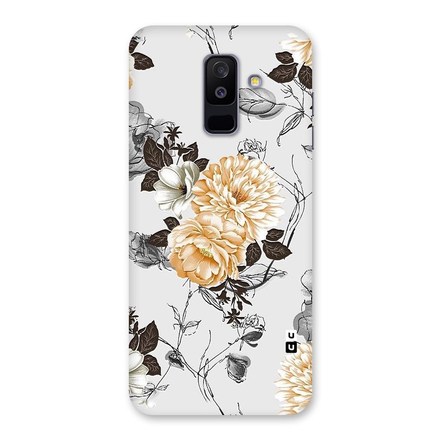 Yellow Floral Back Case for Galaxy A6 Plus
